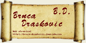 Brnča Drašković vizit kartica